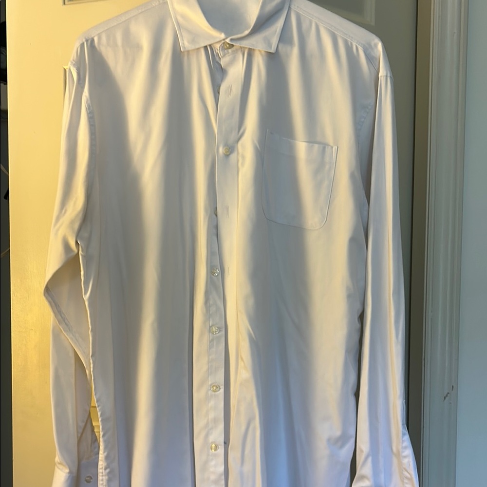 johnnie-O White Dress Shirt Classic Long-Sleeved